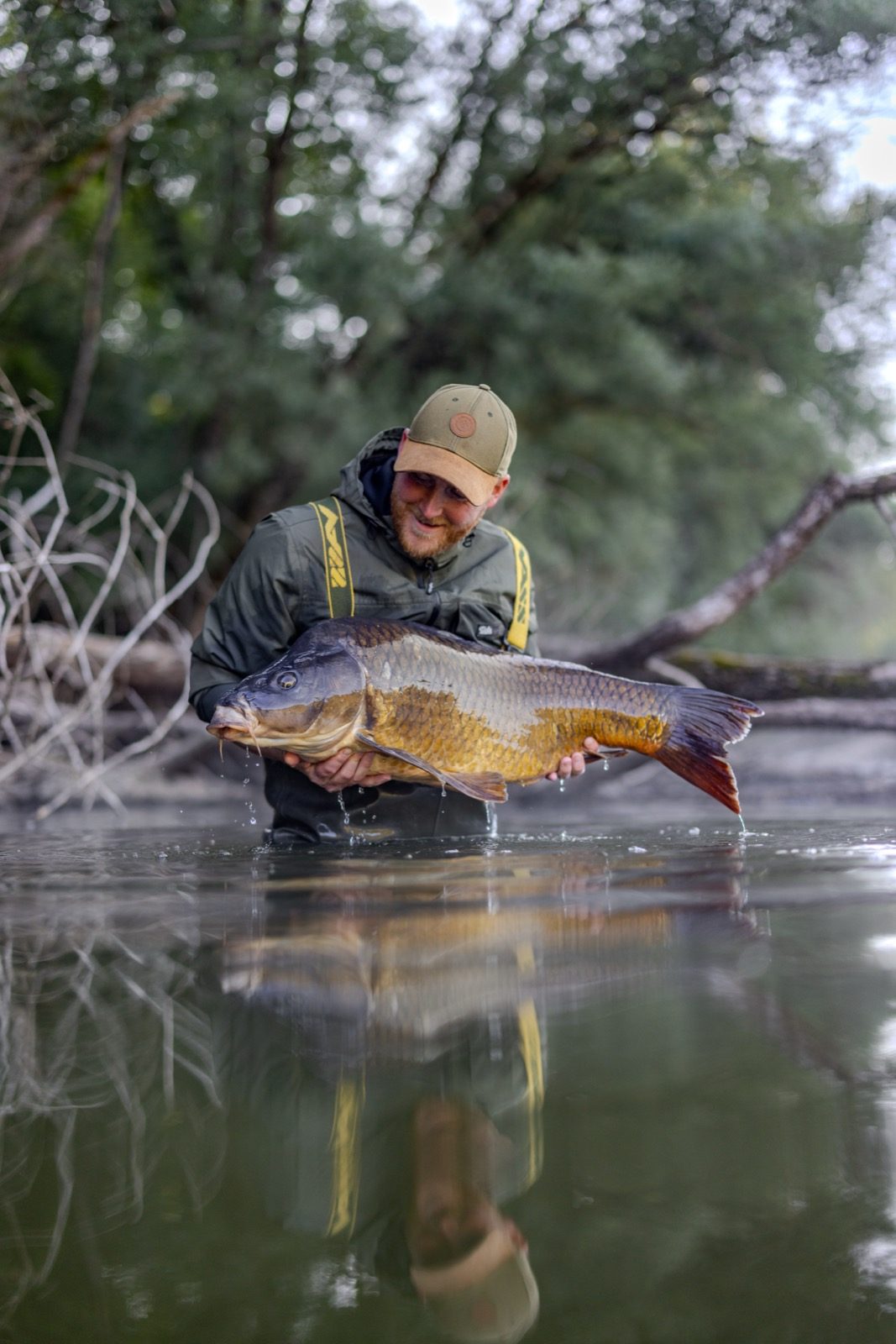 A catch framed by autumn colour on the bank