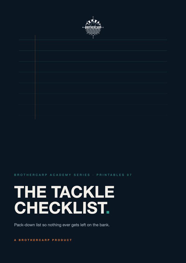 The Tackle Checklist